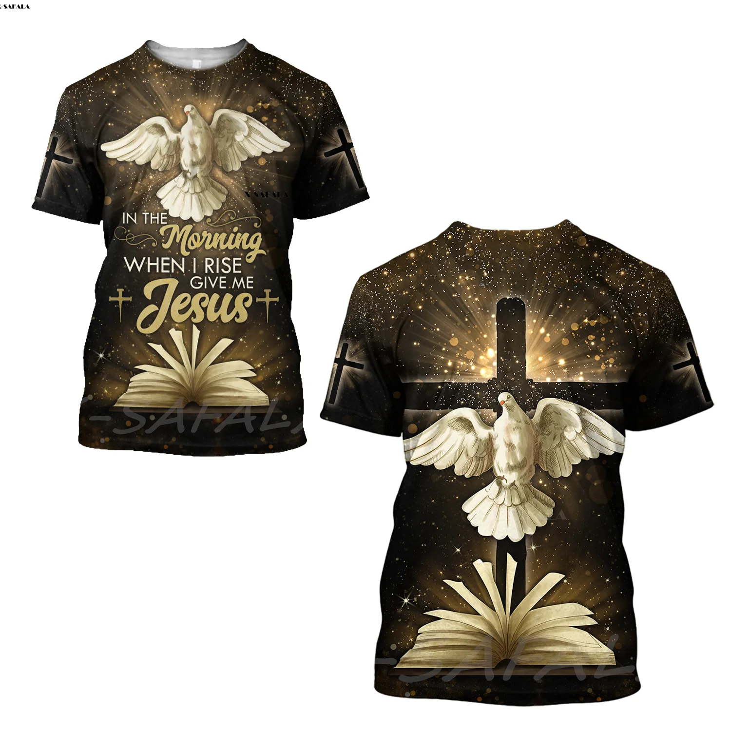 Jesus Holy Bible Christian 3D Printed T-Shirts Tops Tees Short Sleeve Round Neck Casual High Quality Milk Fiber Streetwear
Jesus Holy Bible Christian 3D Printed T-Shirts Tops Tees Short Sleeve Round Neck Casual High Quality Milk Fiber Streetwear