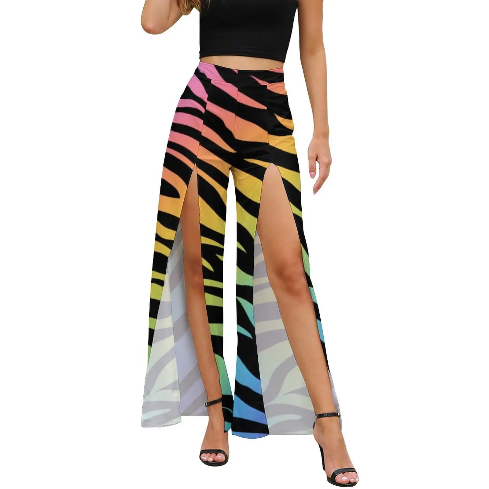 Zebra Stripes Rainbow Pants Ladies Animal Gradient Print Beach Print Trousers Summer High Waisted Club Wide Pants Birthday Gift
Zebra Stripes Rainbow Pants Ladies Animal Gradient Print Beach Print Trousers Summer High Waisted Club Wide Pants Birthday Gift
