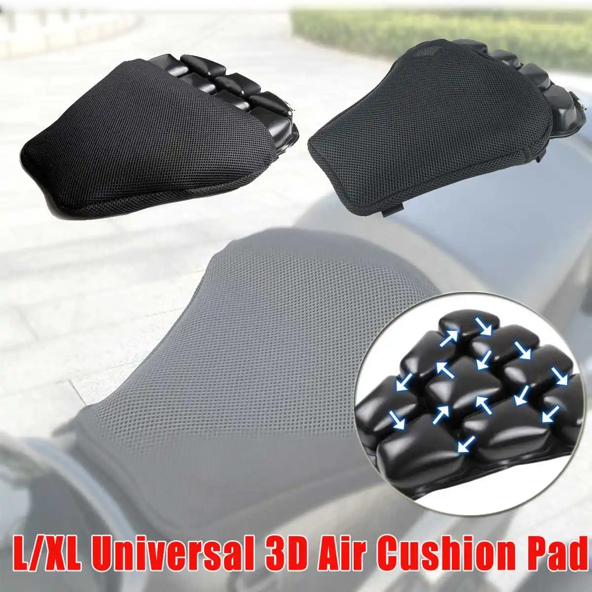 Universal Air Pad Motorcycle Seat Cushion Cover 3D Inflatable Seat Cushion Antiskid Breathable Shock Absorption Seat Mat
Universal Air Pad Motorcycle Seat Cushion Cover 3D Inflatable Seat Cushion Antiskid Breathable Shock Absorption Seat Mat