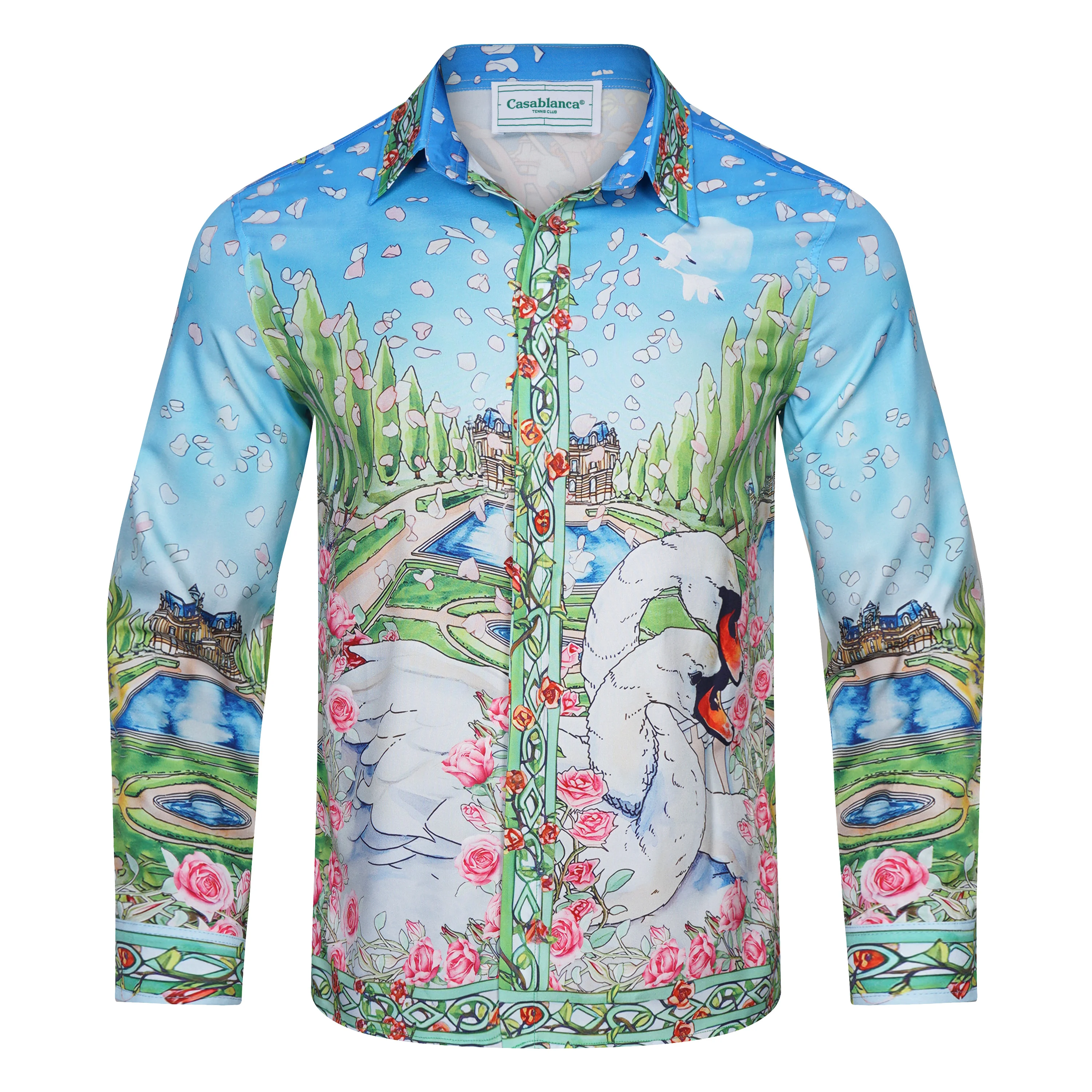 23ss Men's Harajuku Shirt New Palace Two Swan Printed Shirt Printed Casablanca Unisex Long-sleeved Shirt
23ss Men's Harajuku Shirt New Palace Two Swan Printed Shirt Printed Casablanca Unisex Long-sleeved Shirt