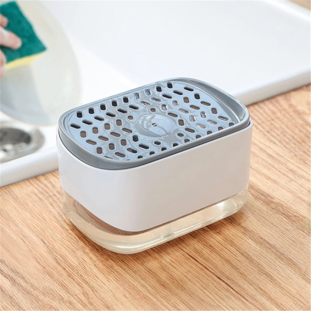 350ML Multiful Soap Pump Dispenser Box Kitchen Dish Liquid Soap Press Box with Sponge Holder Portable Home Cleaner Container
350ML Multiful Soap Pump Dispenser Box Kitchen Dish Liquid Soap Press Box with Sponge Holder Portable Home Cleaner Container