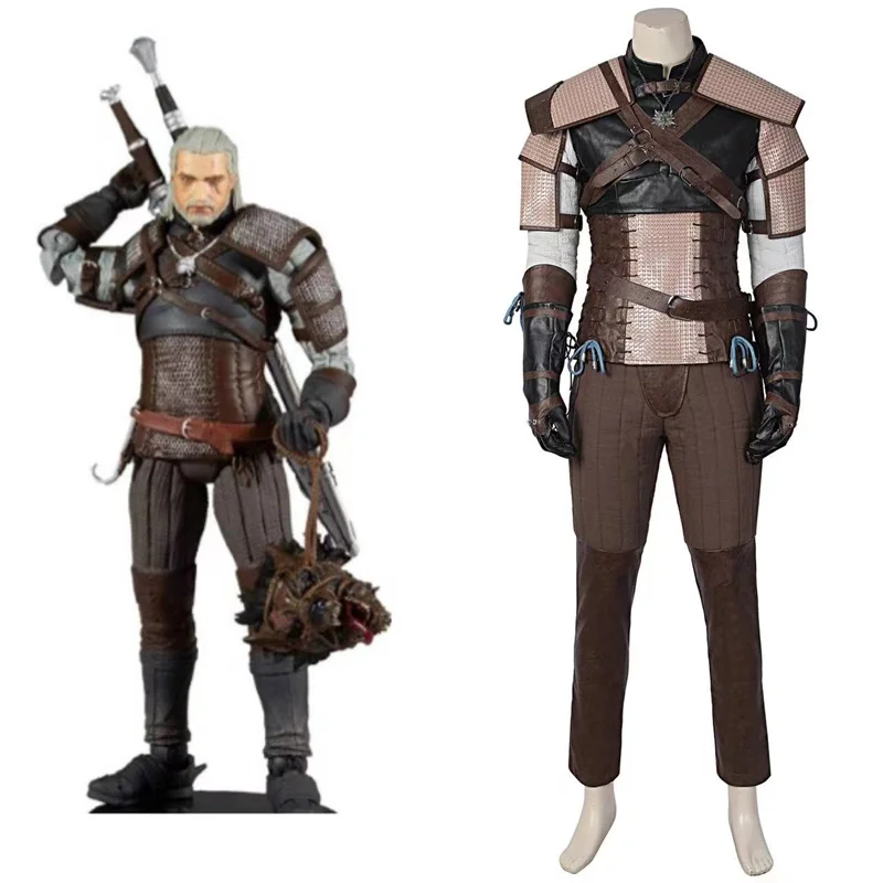 Game Geralt Of Rivia Cosplay Costume Leather Men Uniform Coat Top Pants Outfit Halloween Carnival Suit
Game Geralt Of Rivia Cosplay Costume Leather Men Uniform Coat Top Pants Outfit Halloween Carnival Suit