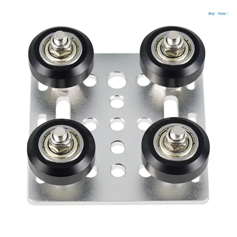 Support Plate with 2020V POM Pulley for and 3D Printer Parts with Black 
Support Plate with 2020V POM Pulley for and 3D Printer Parts with Black