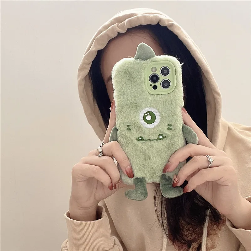 3D Cute Ears Green Little Monster Fur Plush Phone Case For iPhone 13 Pro Max Case 12 11 Pro X XS XR 7 8 Plus SE 2020 Soft Cover
3D Cute Ears Green Little Monster Fur Plush Phone Case For iPhone 13 Pro Max Case 12 11 Pro X XS XR 7 8 Plus SE 2020 Soft Cover