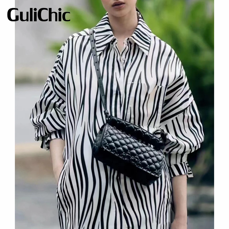 7.13 GuliChic Women Holiday Fashion Zebra Stripe Hidden Breasted Long Sleeve Loose Midi Shirt
7.13 GuliChic Women Holiday Fashion Zebra Stripe Hidden Breasted Long Sleeve Loose Midi Shirt