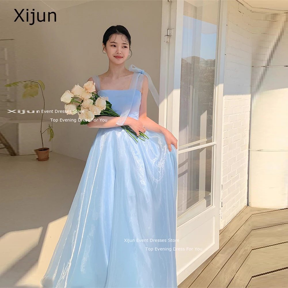 Xijun Blue Organza Wedding Dresses A-Line Photo Shoot Prom Dresses Princess Bow Straps Prom Gowns For Korean Party Dresses 2023
Xijun Blue Organza Wedding Dresses A-Line Photo Shoot Prom Dresses Princess Bow Straps Prom Gowns For Korean Party Dresses 2023