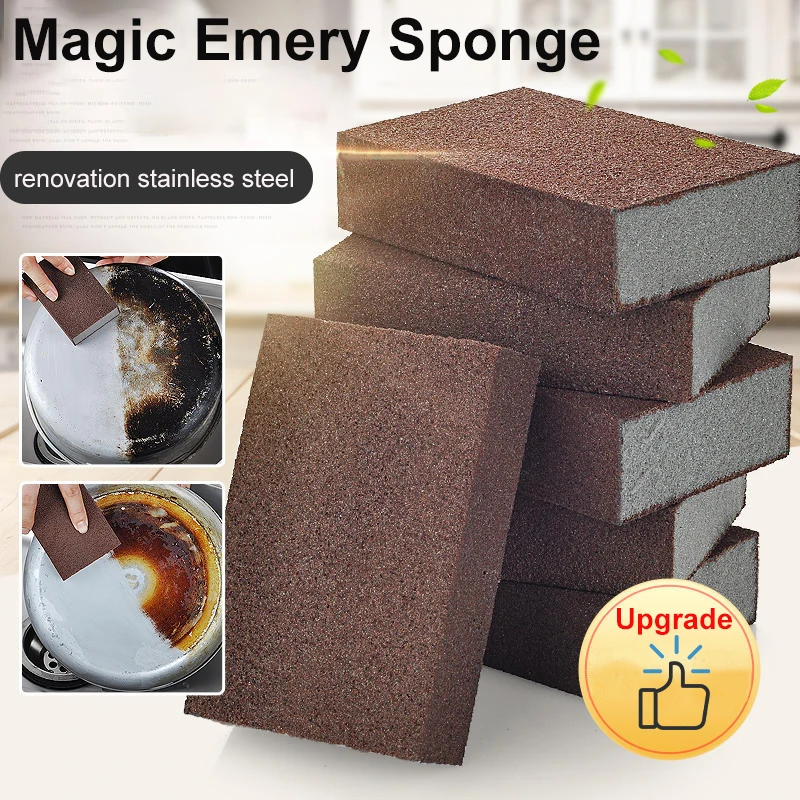 Magic Sponge Eraser Carborundum Rust Remover Cleaning Sponge Brush Dish Pot Emery Descaling Tools Kitchen Cleaner Accessories
Magic Sponge Eraser Carborundum Rust Remover Cleaning Sponge Brush Dish Pot Emery Descaling Tools Kitchen Cleaner Accessories