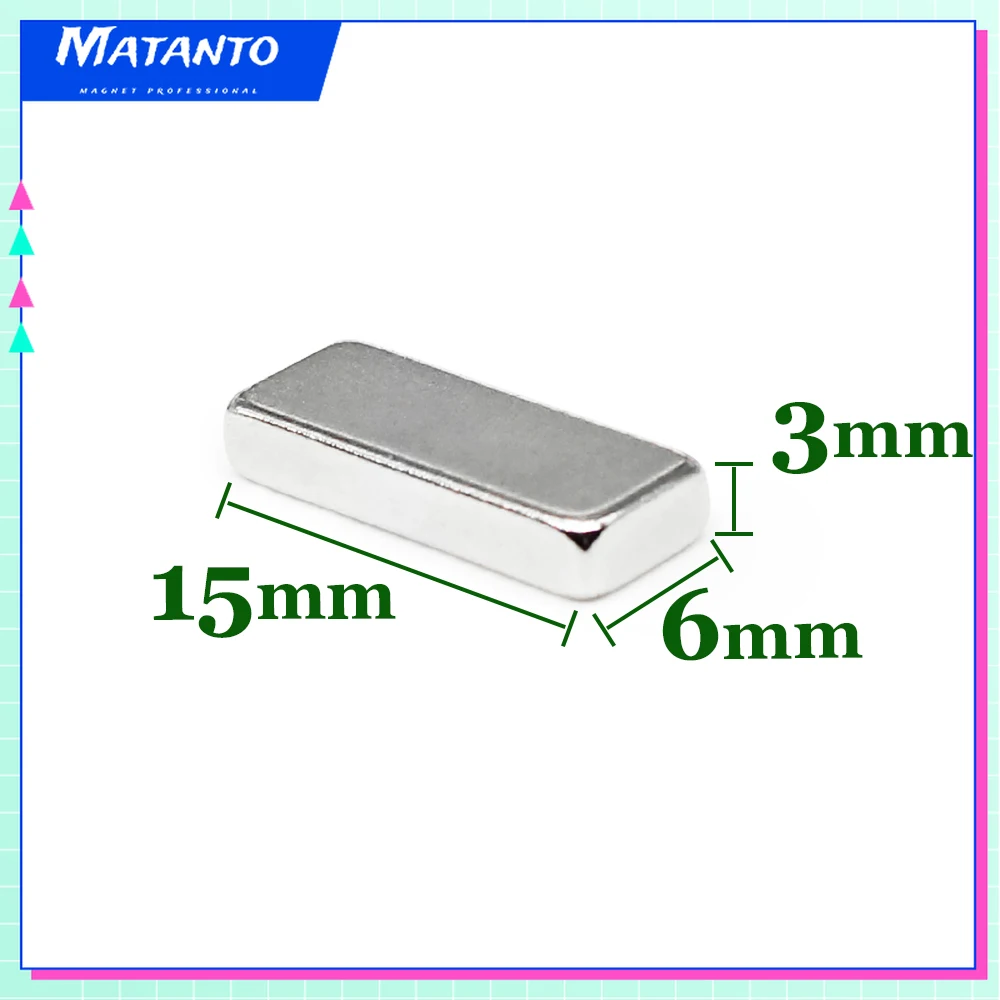 10/20/50/100/150/200/400PCS 15x6x3 mm Block Strong Powerful Magnets N35 Rectangular Permanent Neodymium Magnets 15x6 15*6*3
10/20/50/100/150/200/400PCS 15x6x3 mm Block Strong Powerful Magnets N35 Rectangular Permanent Neodymium Magnets 15x6 15*6*3