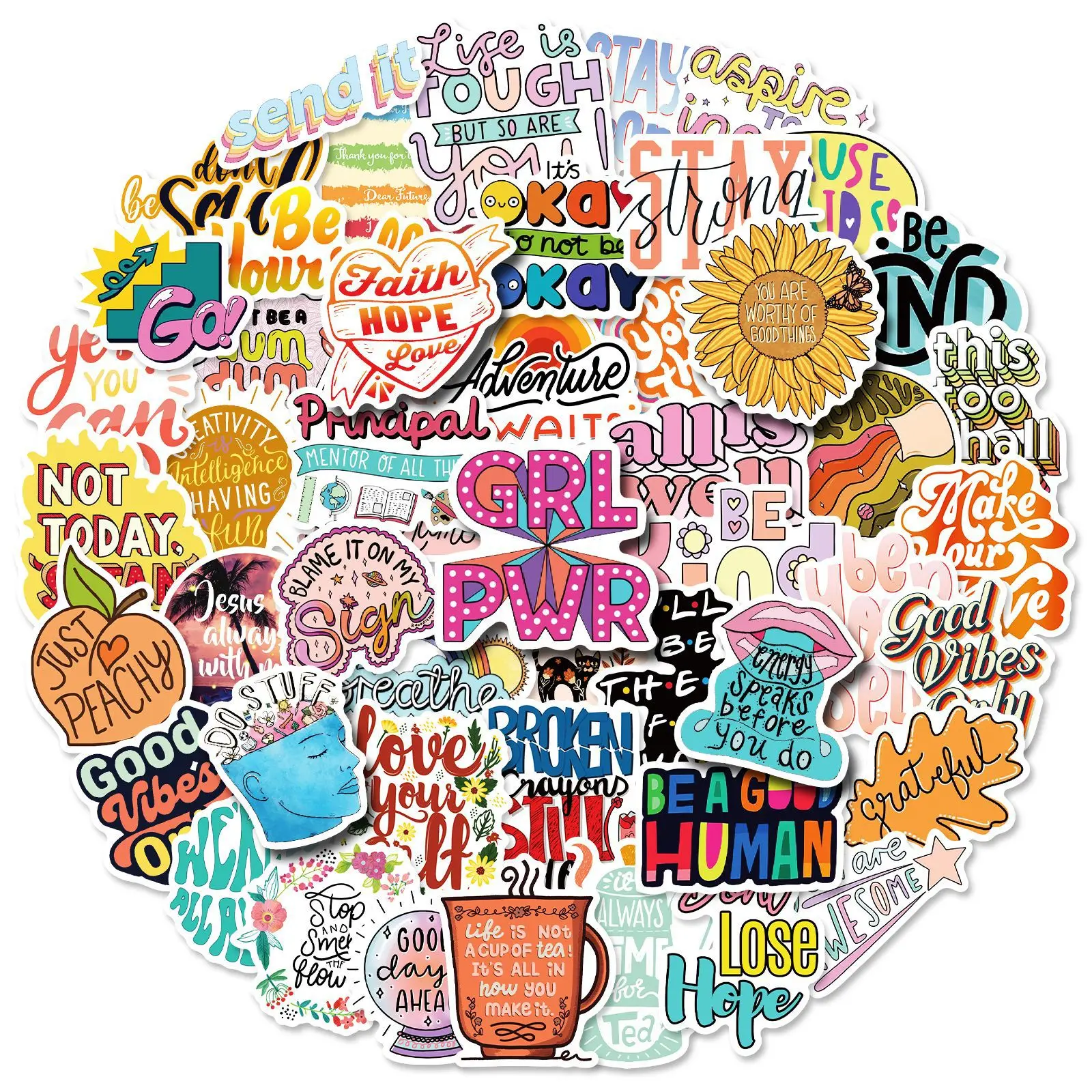 50 inspirational text stickers student English text hand account album waterproof wind decoration small stickers
50 inspirational text stickers student English text hand account album waterproof wind decoration small stickers