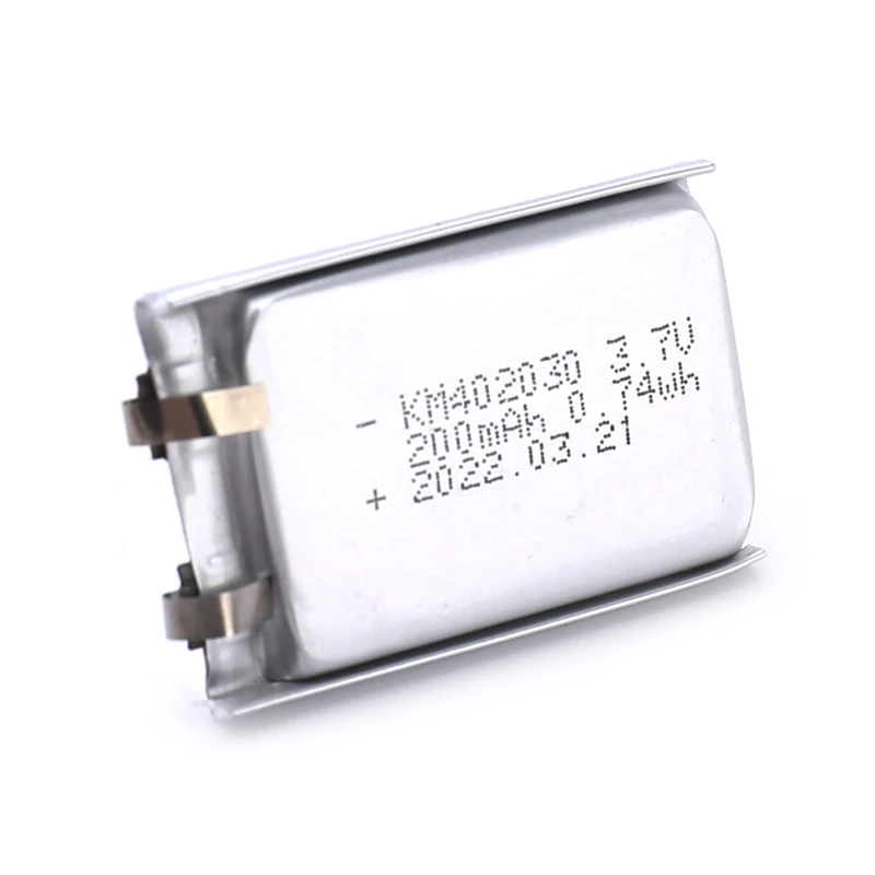 

1 шт., литий-ионный полимерный аккумулятор 200 мАч, 3,7 в, 402030, перезаряжаемые литий-полимерные аккумуляторы для Bluetooth, GPS, MP3
