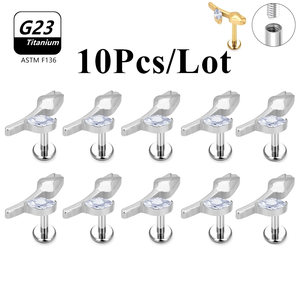 10PCS Body Jewelry 16G G23 Titanium CZ Flower Lip Labret Bar Ear Helix Tragus Rook Barbells Stud Monroe Piercing Wholesale
10PCS Body Jewelry 16G G23 Titanium CZ Flower Lip Labret Bar Ear Helix Tragus Rook Barbells Stud Monroe Piercing Wholesale