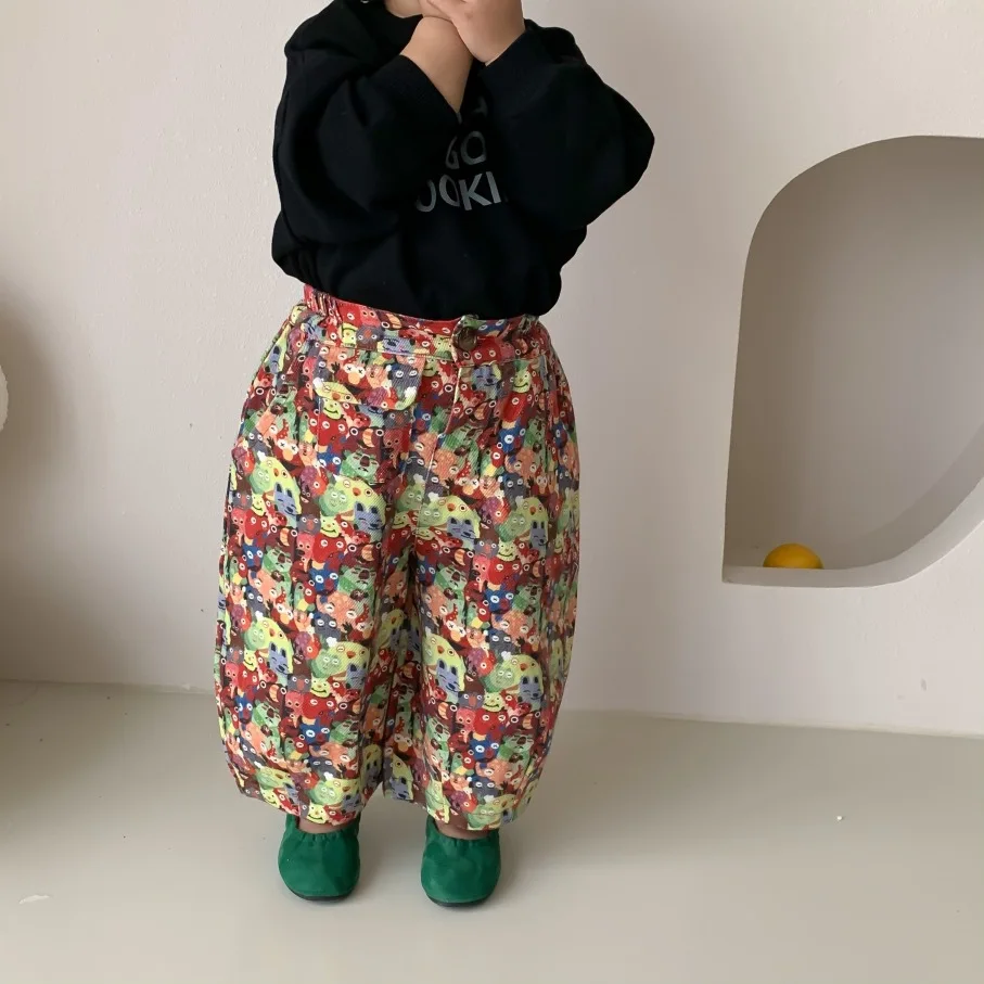 Детские брюки 4783C, весна-осень 2023, модные хлопковые брюки для мальчиков с принтом, повседневные свободные брюки для девочек, детские брюки 1-9 лет
Детские брюки 4783C, весна-осень 2023, модные хлопковые брюки для мальчиков с принтом, повседневные свободные брюки для девочек, детские брюки 1-9 лет