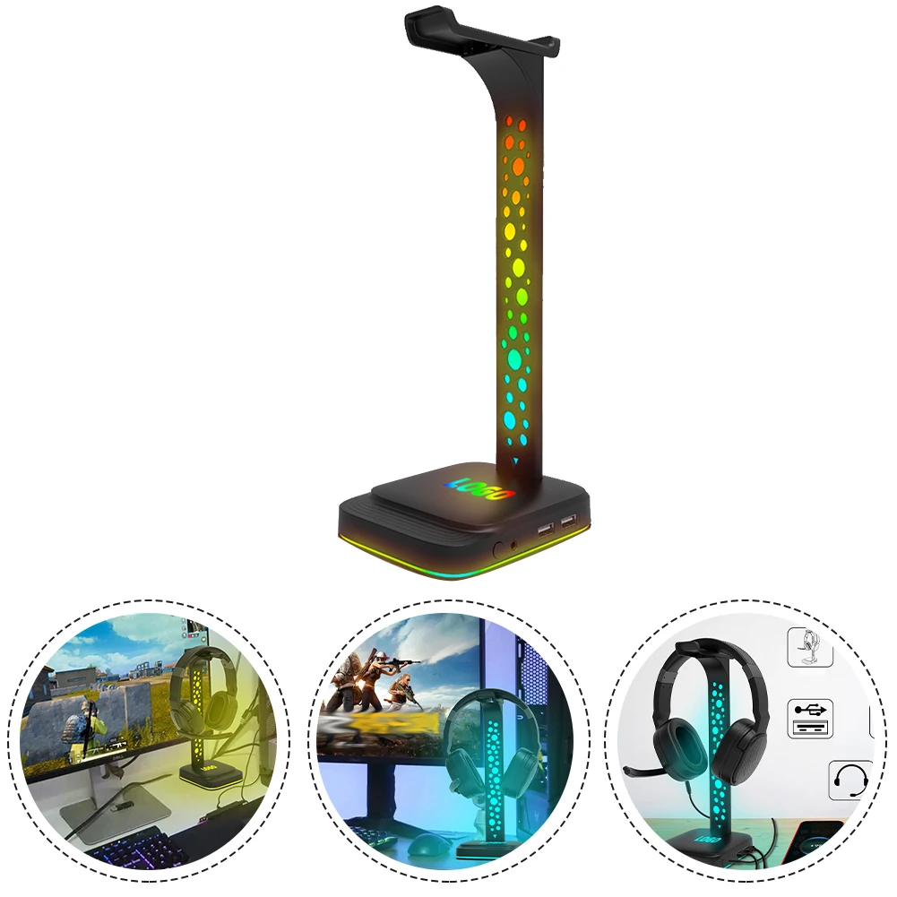 3.5mm Audio RGB Backlight Lighting Headphone Holder USB Gaming Headphone Holder Rechargeable Headphone Stand
3.5mm Audio RGB Backlight Lighting Headphone Holder USB Gaming Headphone Holder Rechargeable Headphone Stand