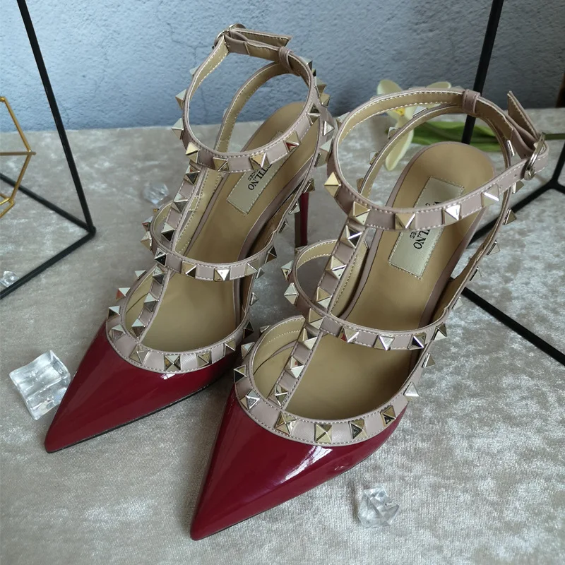 Luxury Women Sandals Sexy Rivets 6cm 8cm 10cm Woman Shoes High Heels Wedding Shoes Thin Heels Back Strap Sandals Shoes Women 
Luxury Women Sandals Sexy Rivets 6cm 8cm 10cm Woman Shoes High Heels Wedding Shoes Thin Heels Back Strap Sandals Shoes Women