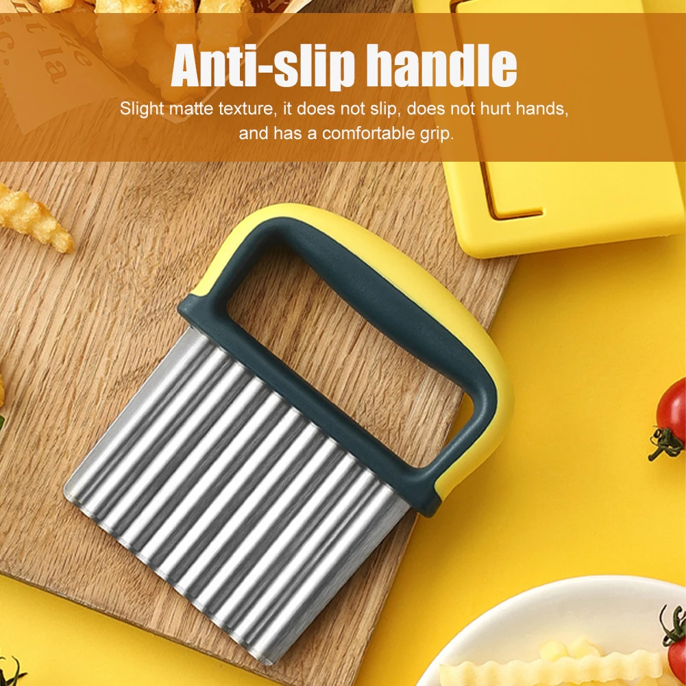 Stainless Steel Potato Chip Slicer Vegetable Wavy Slicer Knife Potato Cutter Chopper Home Kitchen French Fry Maker Bakery Gadget
Stainless Steel Potato Chip Slicer Vegetable Wavy Slicer Knife Potato Cutter Chopper Home Kitchen French Fry Maker Bakery Gadget