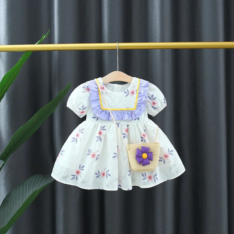 Корейская версия, летнее платье для новорожденных девочек, Цветочное платье + сумка, платье для маленьких принцесс на день рождения
Корейская версия, летнее платье для новорожденных девочек, Цветочное платье + сумка, платье для маленьких принцесс на день рождения