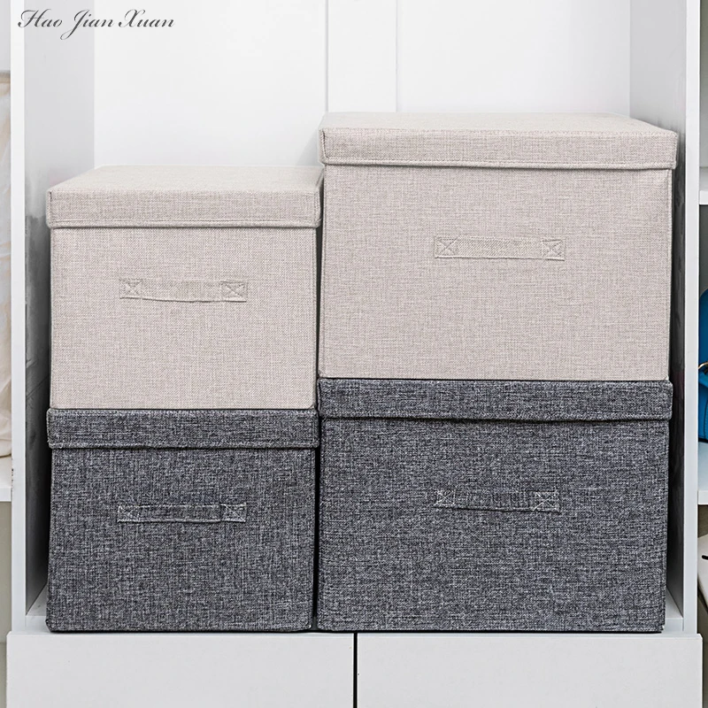 2021 New Washable Cotton Linen Fabric Folding CD Storage Box Foldable Bins Toys Organizer With Lid Storage Basket Laundry Basket
2021 New Washable Cotton Linen Fabric Folding CD Storage Box Foldable Bins Toys Organizer With Lid Storage Basket Laundry Basket