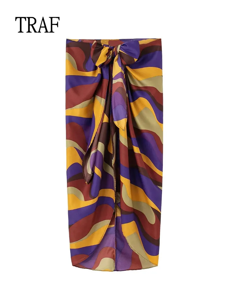 TRAF Summer Skirts For Woman 2022 Y2k Vintage High Waist Sarong Skirt Woman Fashion Bow Tie Ruched Irregular Female Skirts
TRAF Summer Skirts For Woman 2022 Y2k Vintage High Waist Sarong Skirt Woman Fashion Bow Tie Ruched Irregular Female Skirts