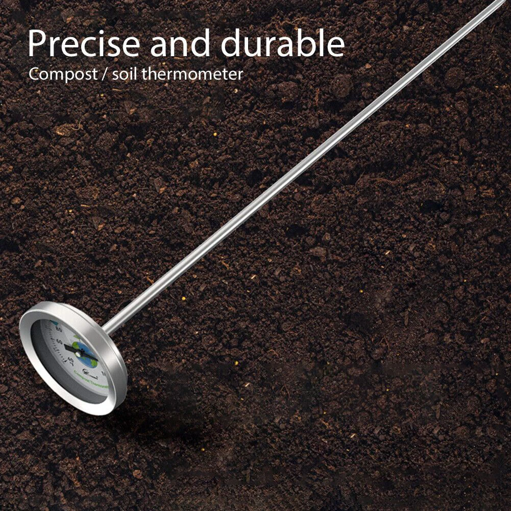 Temperature Range 40°F - 180°F/10°C - 76°C Soil Thermometer 304 Stainless Steel Probe Compost Soil For Plant Growth Culture
Temperature Range 40°F - 180°F/10°C - 76°C Soil Thermometer 304 Stainless Steel Probe Compost Soil For Plant Growth Culture