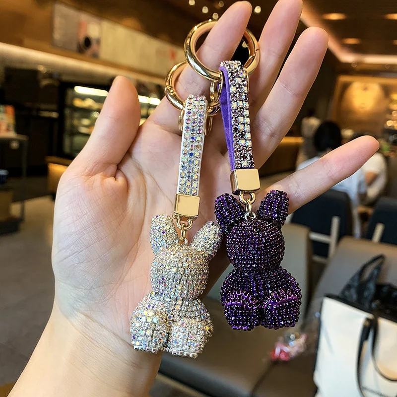 Fashion Car Key Ring Lady Gift Creative Full Diamond cartoon doll inlaid with diamond rabbit key ring affixed diamond jewelry
Fashion Car Key Ring Lady Gift Creative Full Diamond cartoon doll inlaid with diamond rabbit key ring affixed diamond jewelry