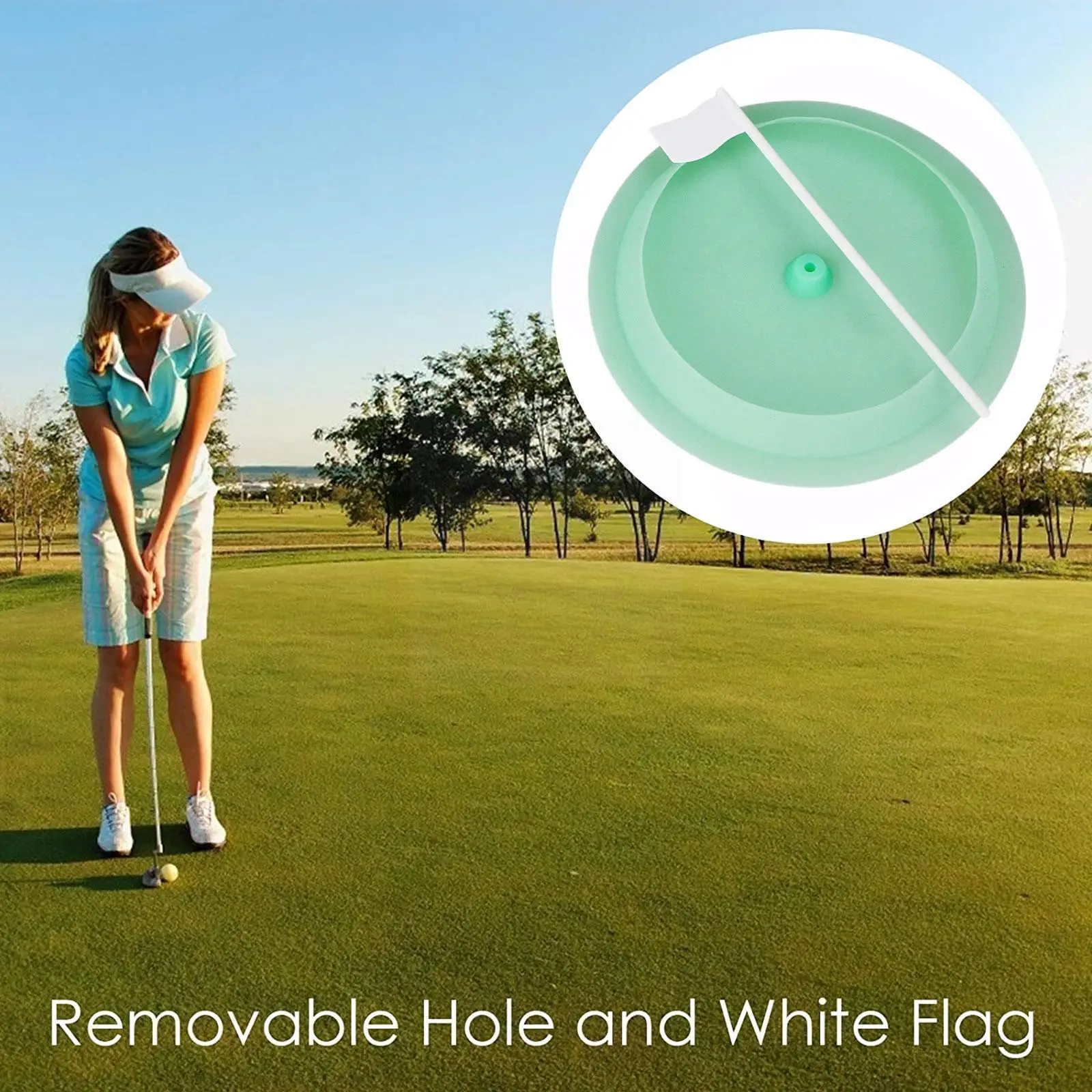 Soft Golf Practice Putting Cup Golf Putter Green Cup with Hole and Flag for Office/Outdoor/Indoor Practice Training Equipme T9A6 
Soft Golf Practice Putting Cup Golf Putter Green Cup with Hole and Flag for Office/Outdoor/Indoor Practice Training Equipme T9A6