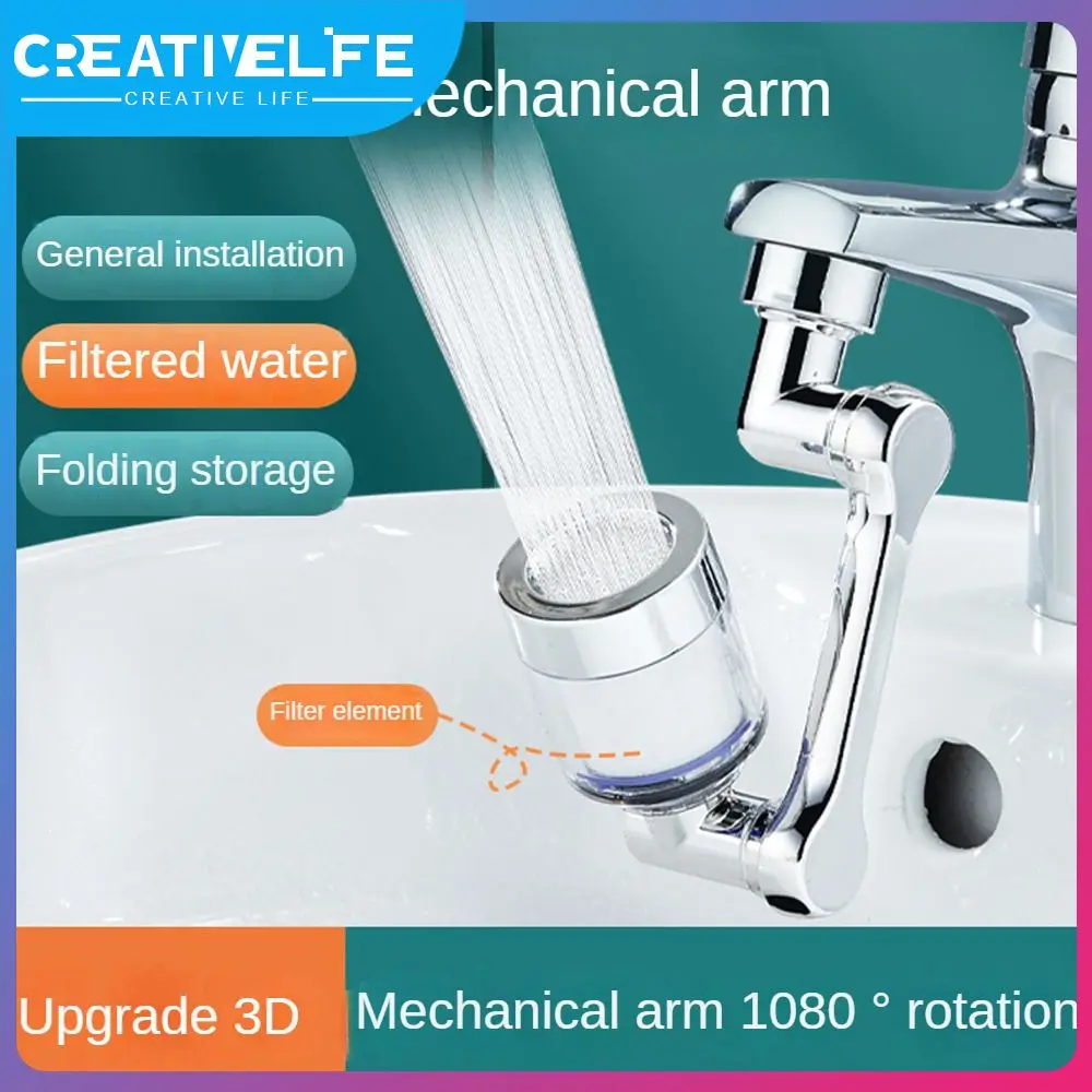 Supercharged Splash Head 1080 Degree Rotation Splash-proof Faucet Mechanical Arm Foldable Storage Aerator Kitchen Tools Bubbler
Supercharged Splash Head 1080 Degree Rotation Splash-proof Faucet Mechanical Arm Foldable Storage Aerator Kitchen Tools Bubbler