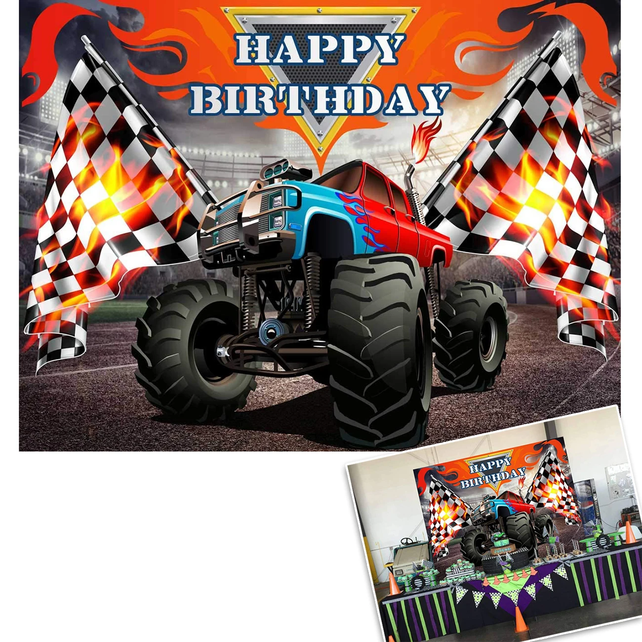 Customized Monster Truck Backdrop Birthday for Boys Theme Hot Wheels Birthday Party Terrain Photography Background Banner Photo
Customized Monster Truck Backdrop Birthday for Boys Theme Hot Wheels Birthday Party Terrain Photography Background Banner Photo