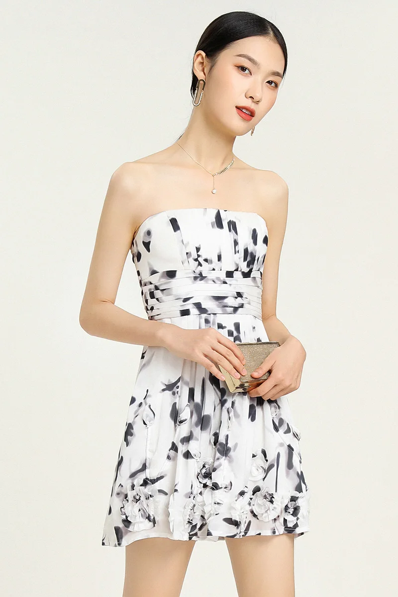 Gowani Women's Summer Silk Tube Top Slim Waist Casual Banquet Party Wedding Mini Dress
Gowani Women's Summer Silk Tube Top Slim Waist Casual Banquet Party Wedding Mini Dress