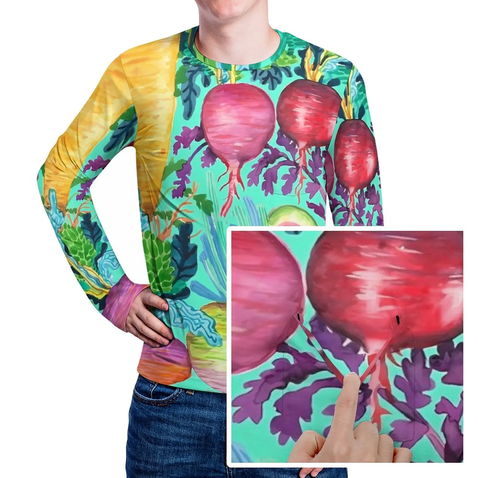 Colorful Radishes T Shirt Male Vegetable Print Fun T Shirts Autumn Retro Tees Long Sleeve Custom Oversized Clothes
Colorful Radishes T Shirt Male Vegetable Print Fun T Shirts Autumn Retro Tees Long Sleeve Custom Oversized Clothes