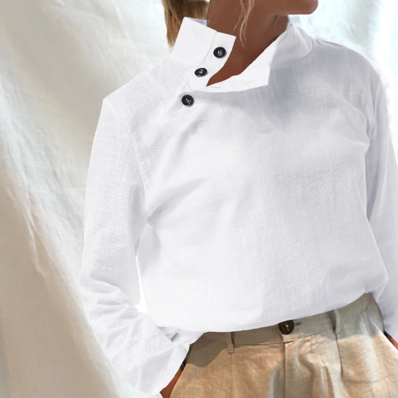 Fashion Stylish Tunic Tops Plus Size Women Short Sleeve Summer Tops Buttons Solid Cotton Linen Tops Casual Loose Blusas Femme
Fashion Stylish Tunic Tops Plus Size Women Short Sleeve Summer Tops Buttons Solid Cotton Linen Tops Casual Loose Blusas Femme
