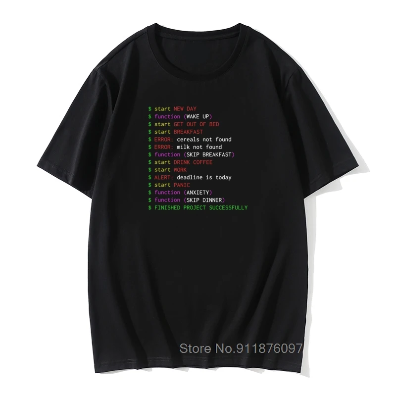Monday Programmer T-shirt Funny Tees Geek Chic Men Tops Funny Saying Tshirt Cotton Tees Black T Shirts New Arrival
Monday Programmer T-shirt Funny Tees Geek Chic Men Tops Funny Saying Tshirt Cotton Tees Black T Shirts New Arrival