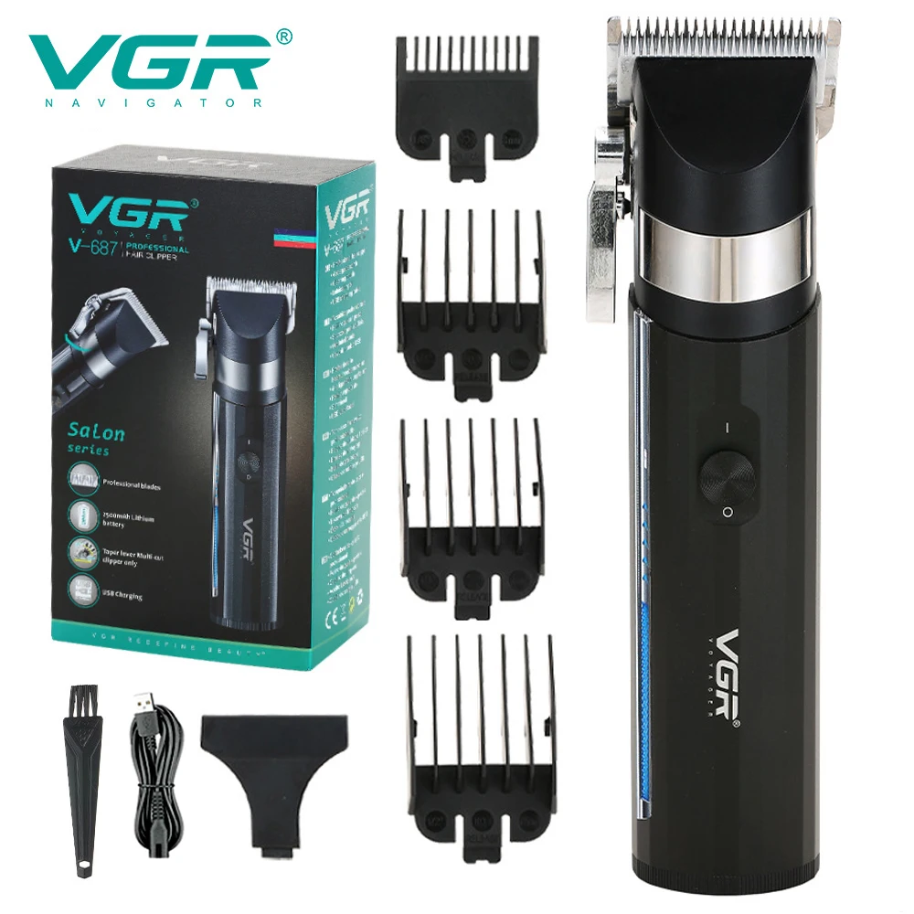 VGR V-687 профессиональный триммер для волос для мужчин, электрическая машинка для стрижки бороды, перезаряжаемая литиевая машинка для стрижки волос
VGR V-687 профессиональный триммер для волос для мужчин, электрическая машинка для стрижки бороды, перезаряжаемая литиевая машинка для стрижки волос