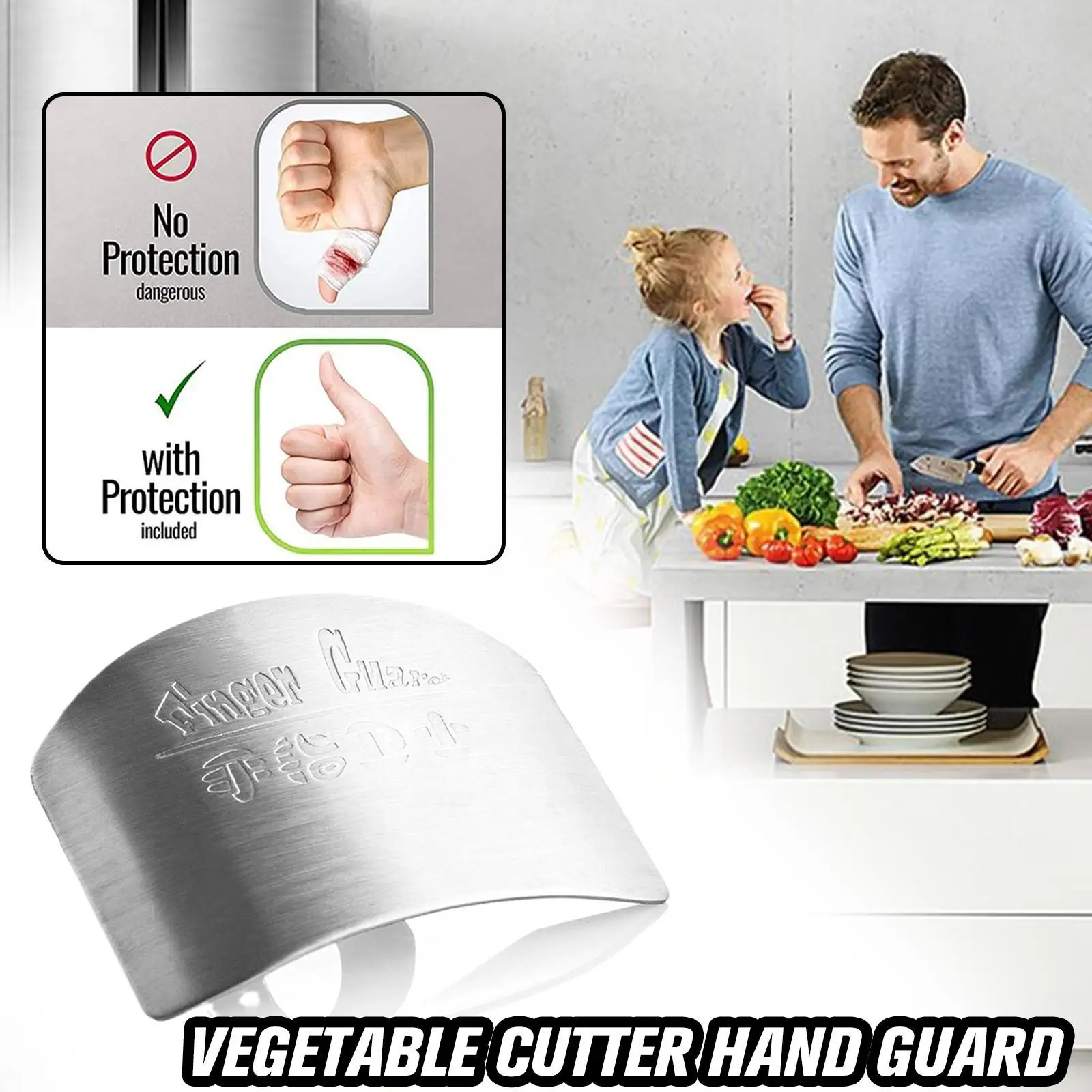 Стальная защита для пальцев, защита для пальцев от порезов, кухонные овощные инструменты, безопасная для рук, 1 шт., защита для кухни G0n9
Стальная защита для пальцев, защита для пальцев от порезов, кухонные овощные инструменты, безопасная для рук, 1 шт., защита для кухни G0n9