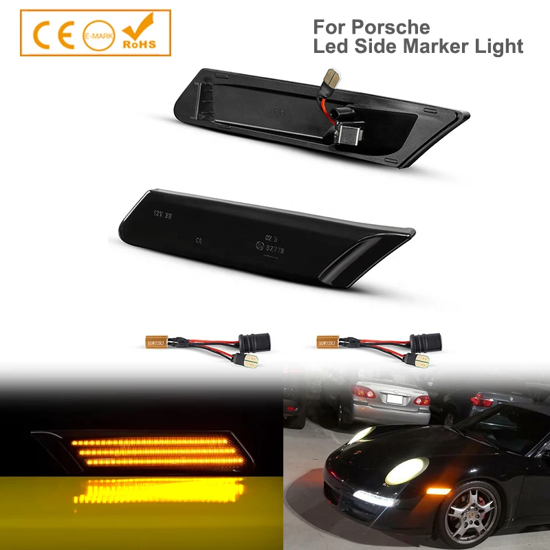 2X Smoked Sequential LED Side Marker Light Turn Signal Lamp For 05-12 Porsche 997 Cayman Boxster 987 OEM
2X Smoked Sequential LED Side Marker Light Turn Signal Lamp For 05-12 Porsche 997 Cayman Boxster 987 OEM