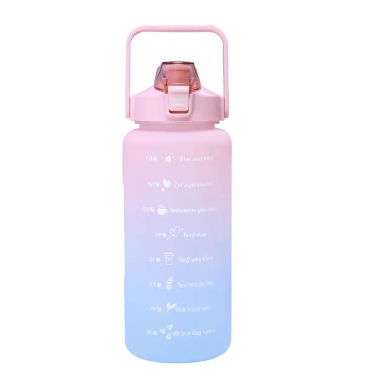 2L Large Capacity Water Bottle Straw Cup High Temperature Plastic Water Cup Time Scale Frosted Outdoor Sports Student Couple Cup
2L Large Capacity Water Bottle Straw Cup High Temperature Plastic Water Cup Time Scale Frosted Outdoor Sports Student Couple Cup