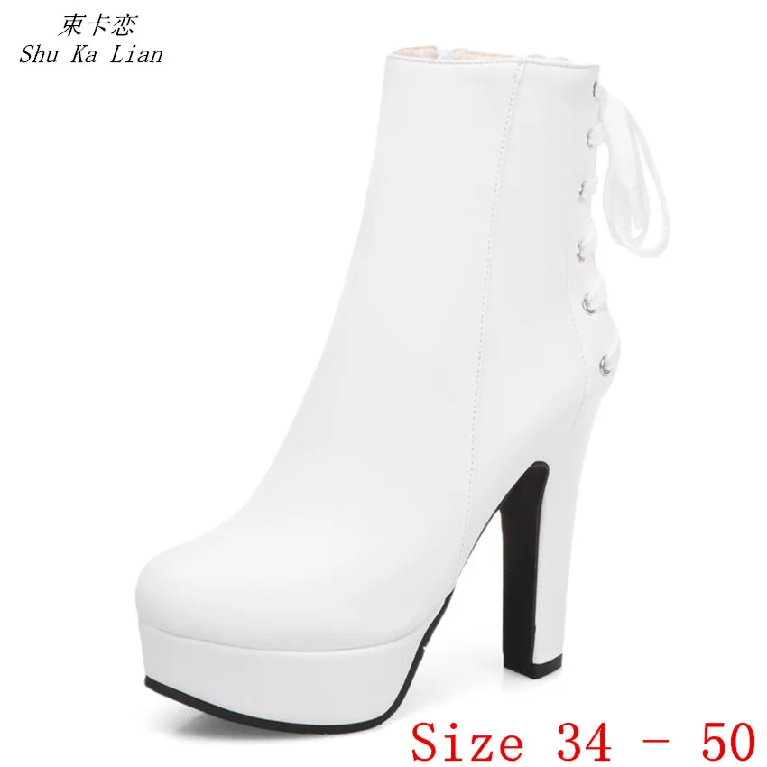 Spring Autumn Women Platform Ankle Boots Woman Short Boots High Heel Shoes Plus Size 34 - 40 41 42 43 44 45 46 47 48 49 50
Spring Autumn Women Platform Ankle Boots Woman Short Boots High Heel Shoes Plus Size 34 - 40 41 42 43 44 45 46 47 48 49 50