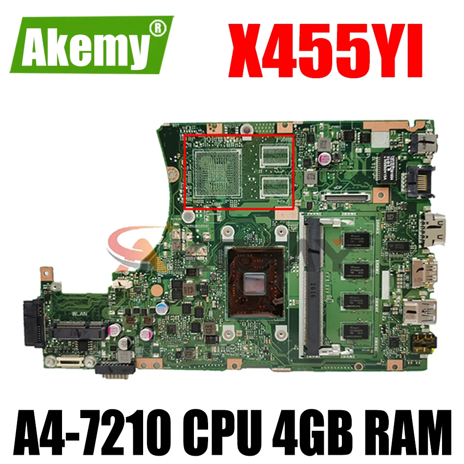 Материнская плата X455YI с процессором A4-7210, 4 Гб ОЗУ для Asus X455YI X455Y X455DG X455D, материнская плата для ноутбука X455YI, тест материнской платы 100% ОК 
Материнская плата X455YI с процессором A4-7210, 4 Гб ОЗУ для Asus X455YI X455Y X455DG X455D, материнская плата для ноутбука X455YI, тест материнской платы 100% ОК