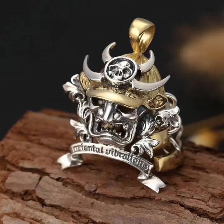 Модный мужской шлем S925 из чистого серебра, с рисунком черепа самурайского знаменитости
Модный мужской шлем S925 из чистого серебра, с рисунком черепа самурайского знаменитости