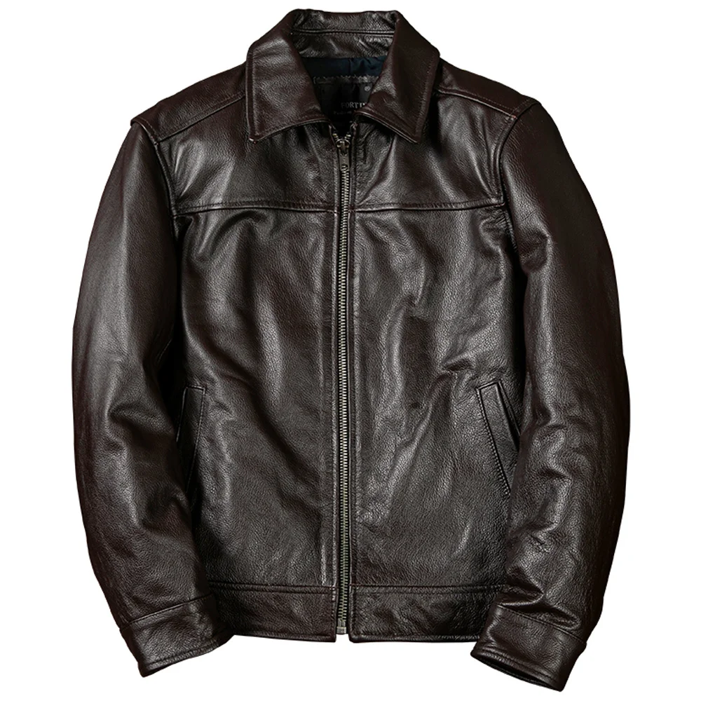 Mans Simple Fashion Jacket Coat Cowhide Genuine Leather Big Tall Men Jackets Overcoat 5XL Large Size European Streetwear
Mans Simple Fashion Jacket Coat Cowhide Genuine Leather Big Tall Men Jackets Overcoat 5XL Large Size European Streetwear