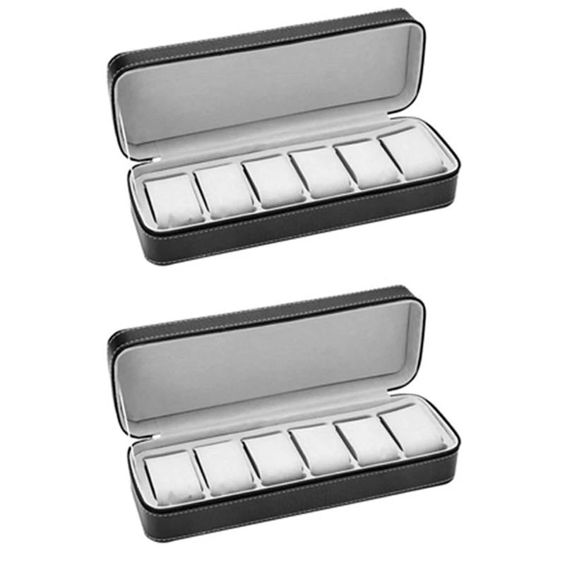 Коробка для часов с 6 отделениями, 2 шт., портативная дорожная Женская шкатулка на молнии для хранения драгоценностей, коробка-органайзер для часов (черная)
Коробка для часов с 6 отделениями, 2 шт., портативная дорожная Женская шкатулка на молнии для хранения драгоценностей, коробка-органайзер для часов (черная)