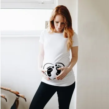 Pregnancy Casual Short Sleeve Maternity T Shirt Clothes Baby Is Coming Ladies Summer Pregnant Tops Tee Women T-shirt Soft Shirts