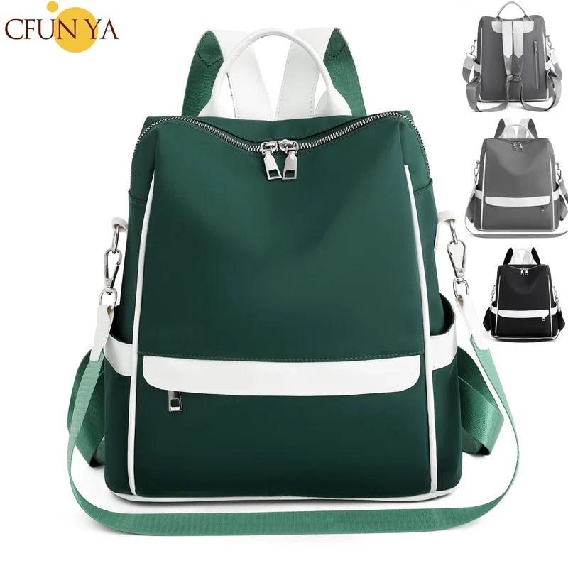 

CFUN YA Preppy Style Women Backpack Nylon Schoolbags For Teenage Girl Female Anti-Theft Rucksack Shoulder Bag Travel Knapsack
