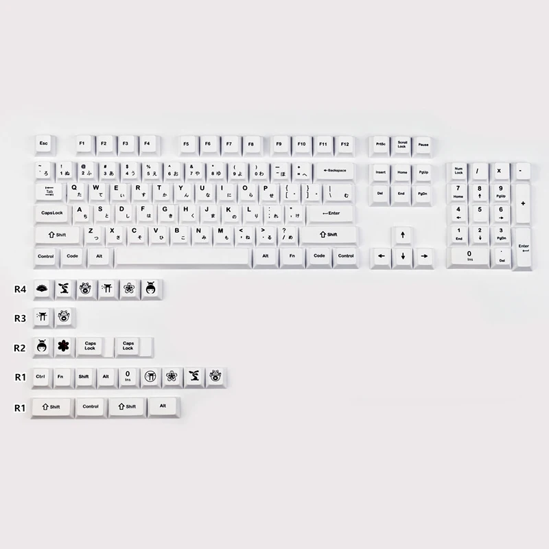 White Black Japanese Keycaps For Cherry Mx Switch Mechanical Gaming Keyboard Cherry Profile PBT Key Caps
White Black Japanese Keycaps For Cherry Mx Switch Mechanical Gaming Keyboard Cherry Profile PBT Key Caps