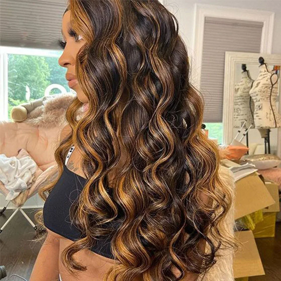 Highlight Wig Human Hair 13x4 Body Wave HD Lace Frontal Wigs Brazilian Colored Honey Blonde Body Wave Human Hair Wigs For Woman
Highlight Wig Human Hair 13x4 Body Wave HD Lace Frontal Wigs Brazilian Colored Honey Blonde Body Wave Human Hair Wigs For Woman