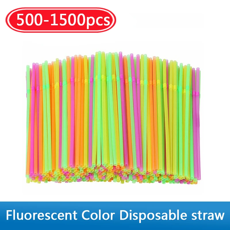 500-1500Pcs Fluorescent Color Straw Plastic Cocktail Elbow Disposable Cutlery Tableware for Kitchen Beverage Accessories Plaatic
500-1500Pcs Fluorescent Color Straw Plastic Cocktail Elbow Disposable Cutlery Tableware for Kitchen Beverage Accessories Plaatic