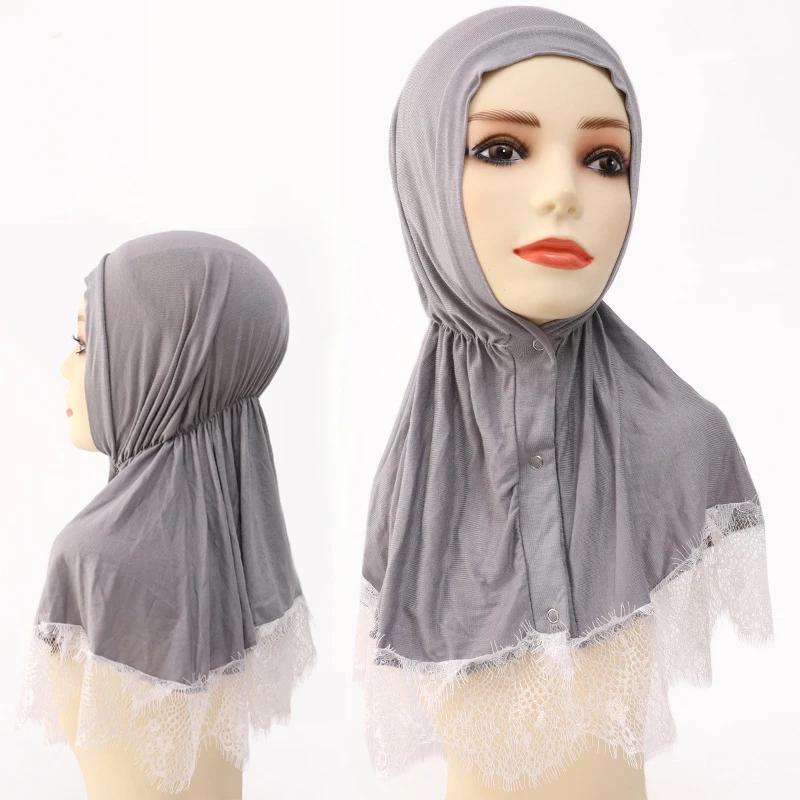 Fashion Lace Turban Hat Hijab for Women Solid Snap Headband Female Islamic Head Cover Wrap Muslim Jersey Hair Scarves Headscarf
Fashion Lace Turban Hat Hijab for Women Solid Snap Headband Female Islamic Head Cover Wrap Muslim Jersey Hair Scarves Headscarf