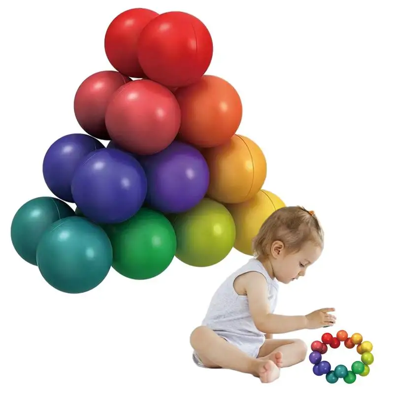 

Блок-головоломка с подвижными шариками, 3D игрушка из бисера, вращающийся фиджет-шар, гибкие уникальные блочные шарики для стимулирования координации рук и мозга