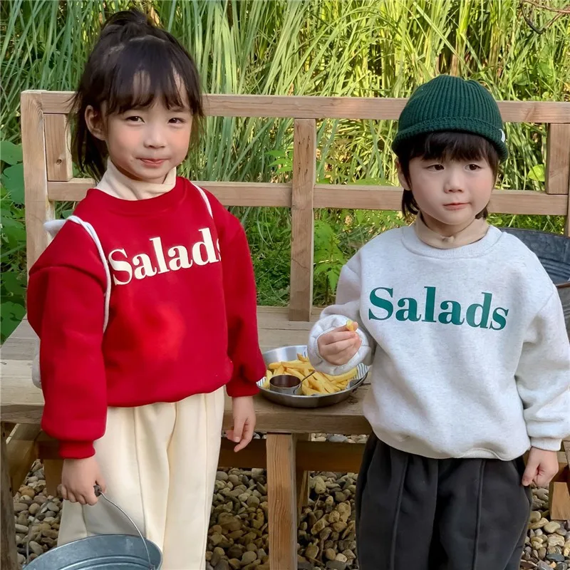 2023 Winter New Children Long Sleeve Fleece Sweatshirt Fashion Letter Print Kids Girls Casual Sweatshirt Baby Boy Warm Pullover
2023 Winter New Children Long Sleeve Fleece Sweatshirt Fashion Letter Print Kids Girls Casual Sweatshirt Baby Boy Warm Pullover