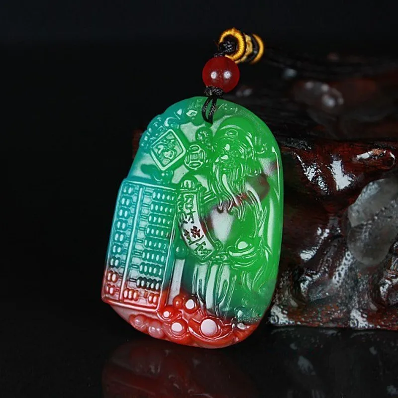 

Xinjiang Gobi Colorful Jade God of Wealth Pendants for Men and Women Lucky God of Wealth Pretty Pendants