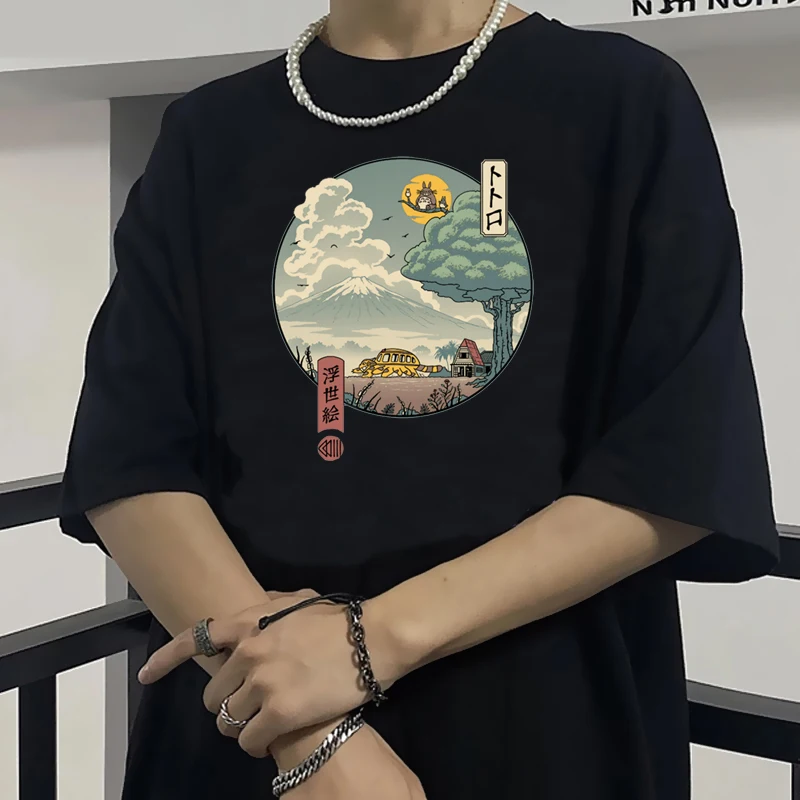 Футболка Miyazaki Hayao женская с японским Аниме Тоторо, милая мультяшная футболка в стиле Харадзюку, топ для студии
Футболка Miyazaki Hayao женская с японским Аниме Тоторо, милая мультяшная футболка в стиле Харадзюку, топ для студии